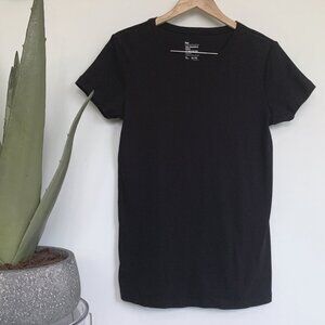 Gap Favourite cotton crewneck t-shirt long length black XL
